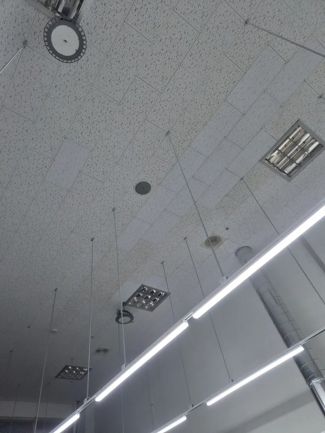 상가 천장텍스 시공 현장 사진